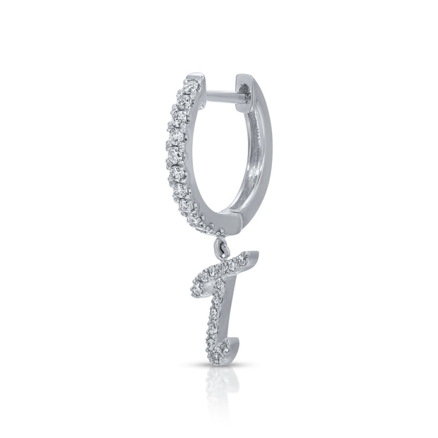 DIAMOND INITIAL HUGGIE
