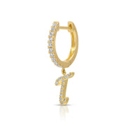 DIAMOND INITIAL HUGGIE