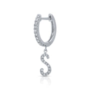 DIAMOND INITIAL HUGGIE