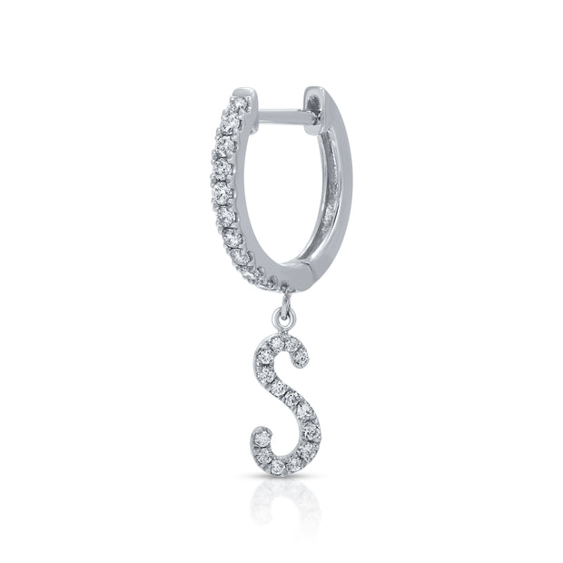 DIAMOND INITIAL HUGGIE
