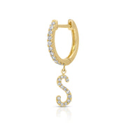 DIAMOND INITIAL HUGGIE