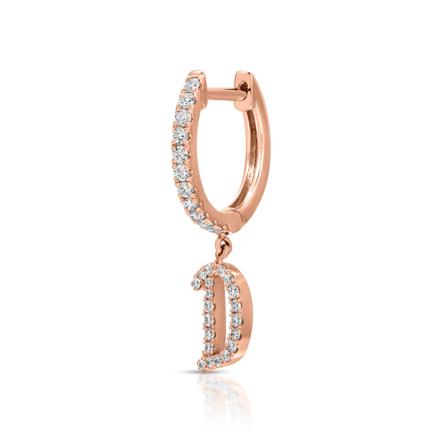 DIAMOND INITIAL HUGGIE