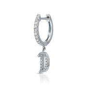 DIAMOND INITIAL HUGGIE