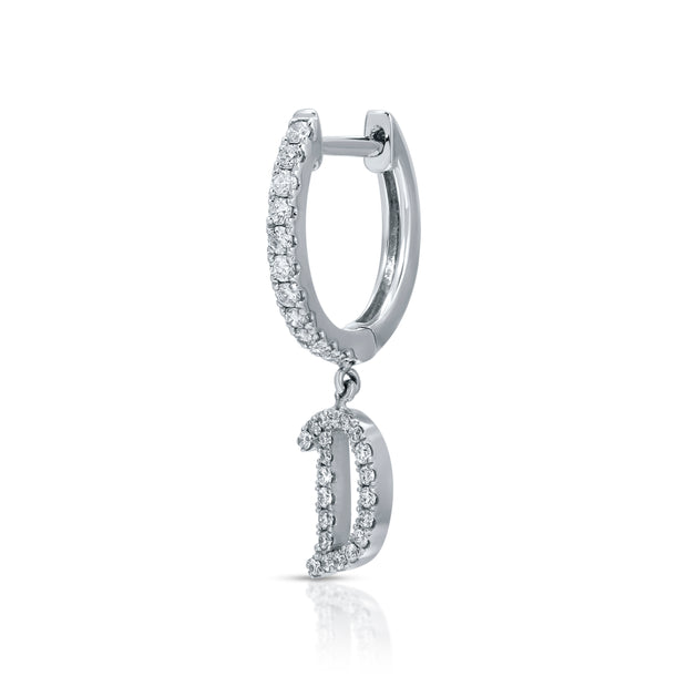 DIAMOND INITIAL HUGGIE