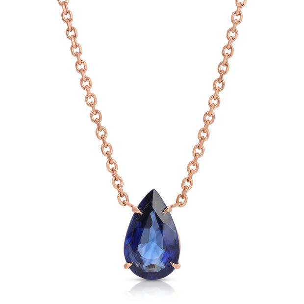 BLUE SAPPHIRE PEAR PENDANT