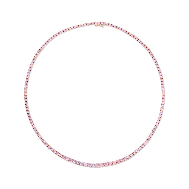 GRADUATED PINK SAPPHIRE HEPBURN CHOKER