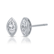 MARQUISE BEZEL DIAMOND STUDS