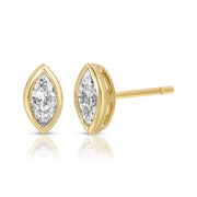 MARQUISE BEZEL DIAMOND STUDS