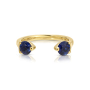 LARGE BLUE SAPPHIRE ORBIT RING