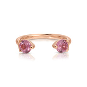 LARGE PINK SAPPHIRE ORBIT RING