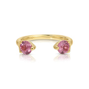 LARGE PINK SAPPHIRE ORBIT RING