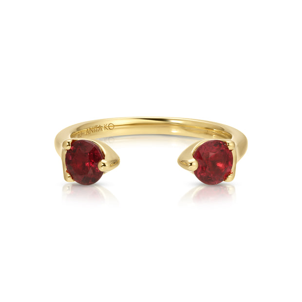 LARGE RUBY ORBIT RING