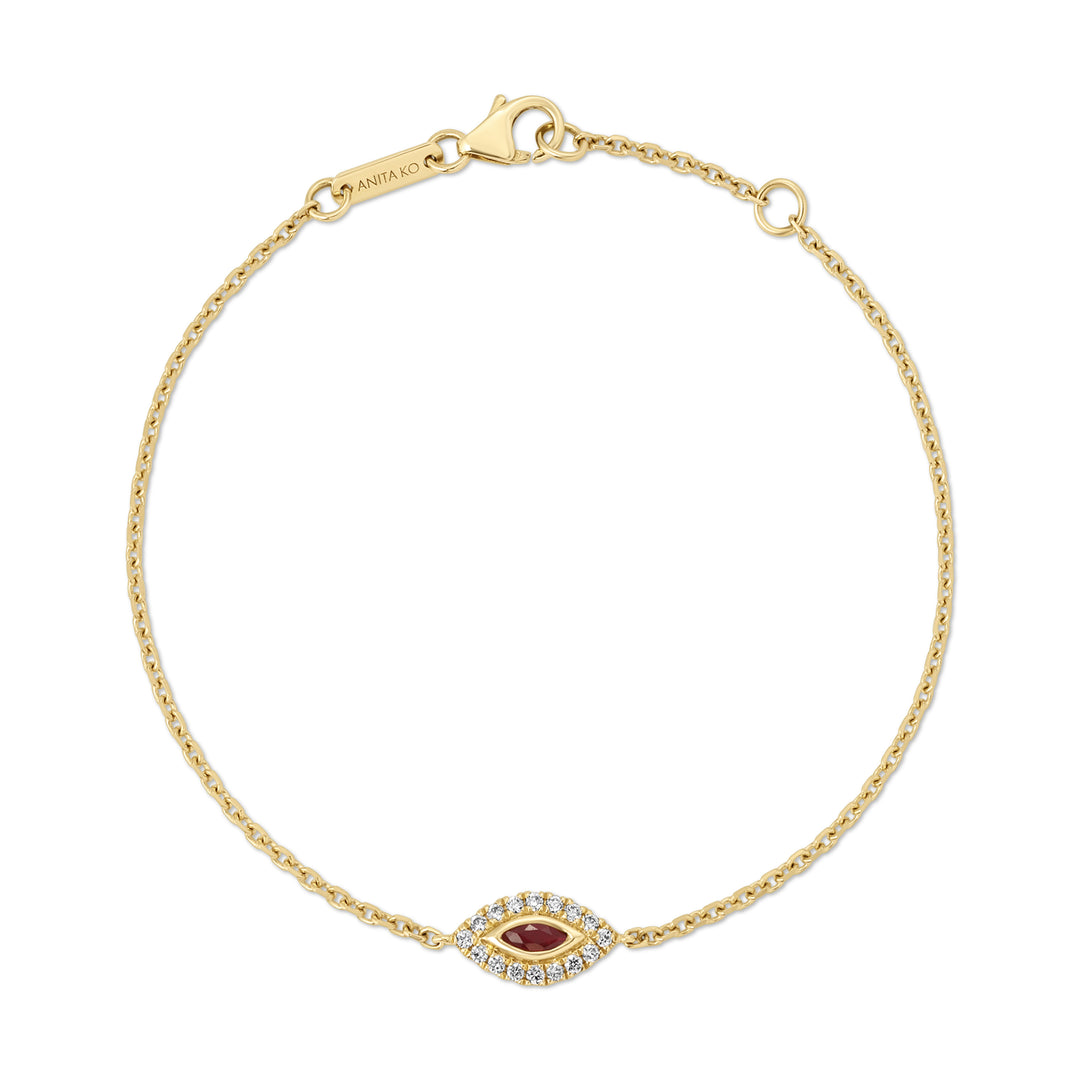 RUBY EVIL EYE CHAIN BRACELET – Anita Ko