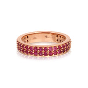 RUBY DOUBLE ROW 3/4 ETERNITY BAND