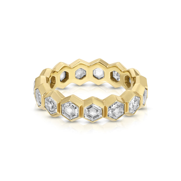 EMERALD CUT HONEYCOMB RING