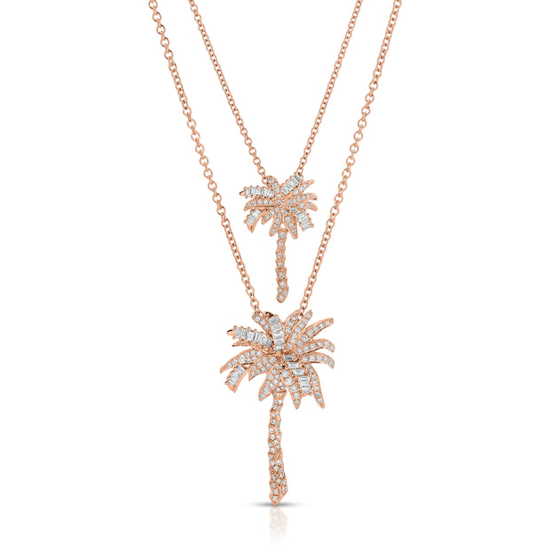 DIAMOND PALM TREE PENDANT