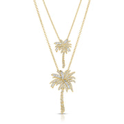 DIAMOND PALM TREE PENDANT