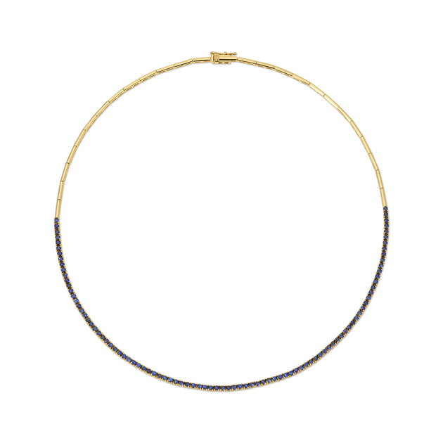 anita ko AUDREY BLUE SAPPHIRE BAR LINK CHOKER