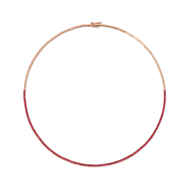 AUDREY RUBY BAR LINK CHOKER