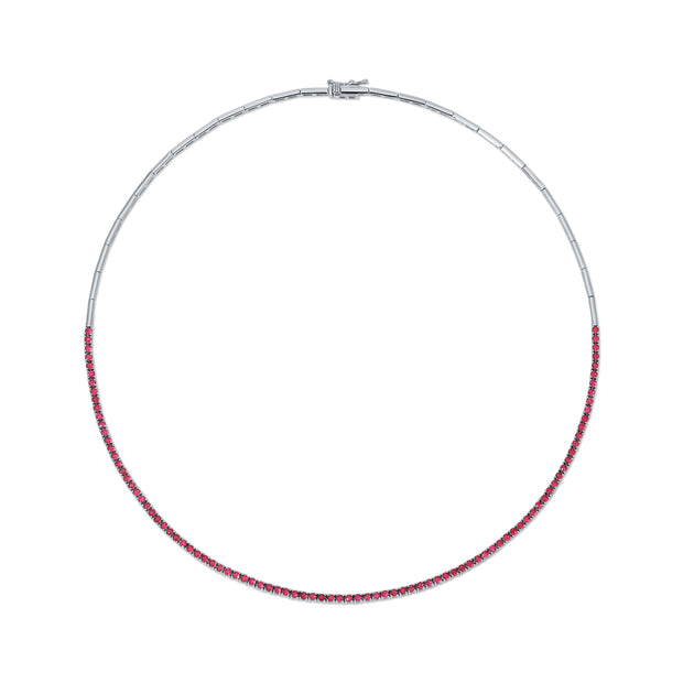AUDREY RUBY BAR LINK CHOKER