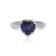 HEART SHAPED BLUE SAPPHIRE RING