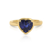 HEART SHAPED BLUE SAPPHIRE RING