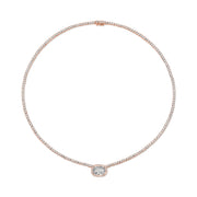 DIAMOND HEPBURN CHOKER WITH OLD MINE CUSHION CUT DIAMOND CENTER