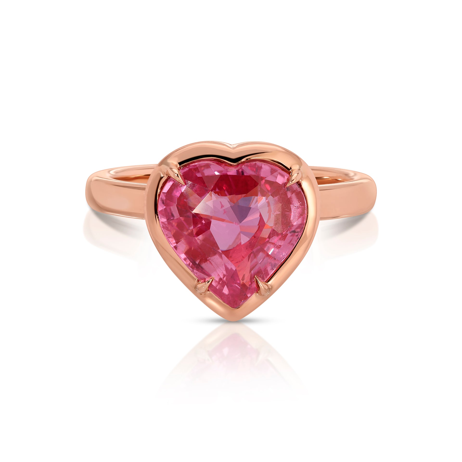  HEART SHAPED PINK SAPPHIRE RING