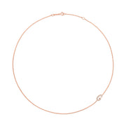 SINGLE DIAMOND INITIAL NECKLACE