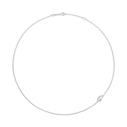 SINGLE DIAMOND INITIAL NECKLACE