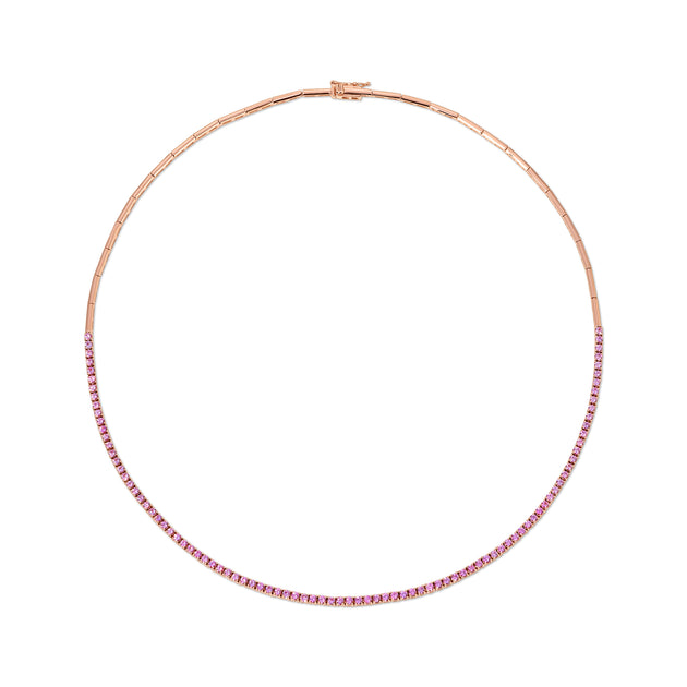 anita ko AUDREY PINK SAPPHIRE BAR LINK CHOKER