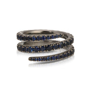 BLUE SAPPHIRE PINKY COIL RING