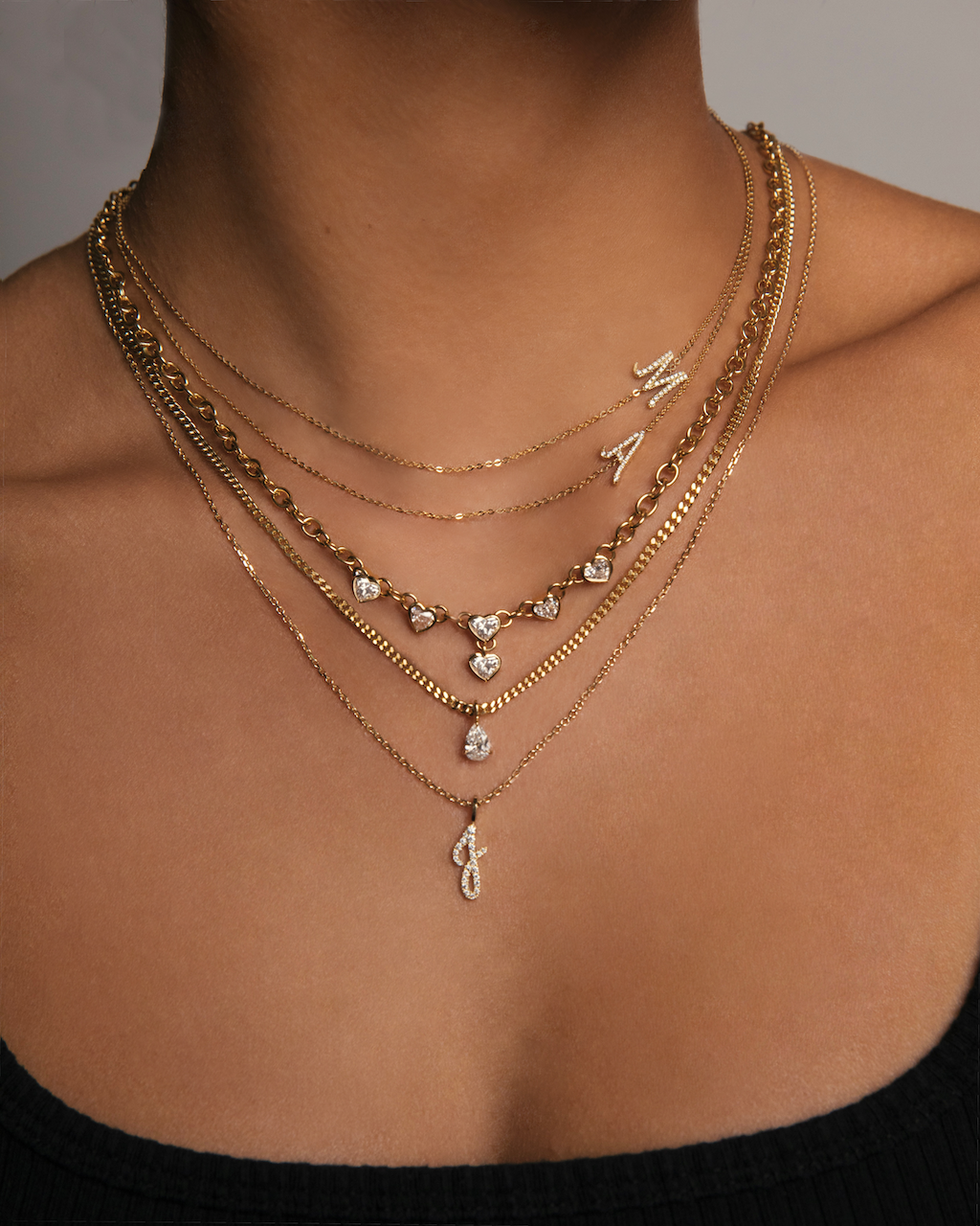DIAMOND INITIAL DROP PENDANT – Anita Ko