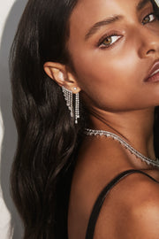 DIAMOND RAIN DROP EARRINGS