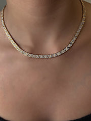 THIN PAVE DIAMOND CLEO CHOKER