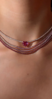 AUDREY RUBY BAR LINK CHOKER