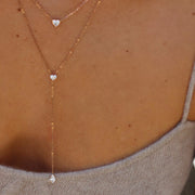 HEART AND MARQUISE DIAMOND LARIAT