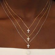 DIAMOND CROSS NECKLACE