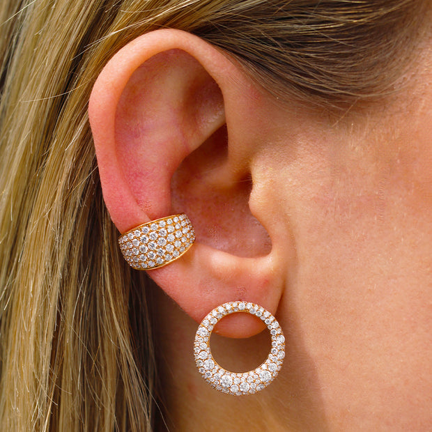 SMALL PAVE DIAMOND GALAXY EARRINGS