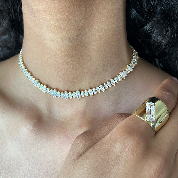 LARGE MARQUISE DIAMOND CHOKER