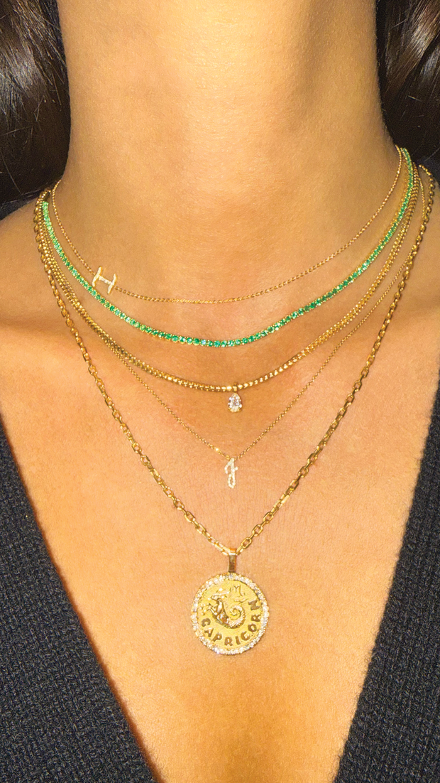 MINI DIAMOND INITAL NECKLACE