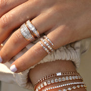 BAGUETTE DIAMOND WAVE RING