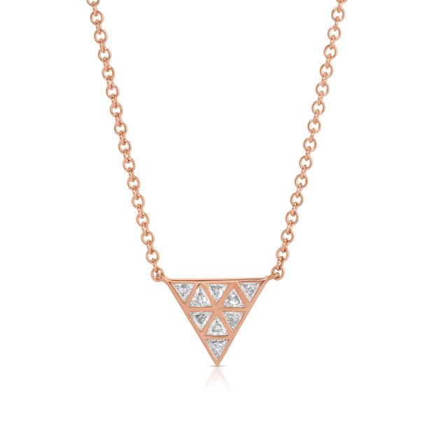 SMALL BEZELED TRILLION PENDANT