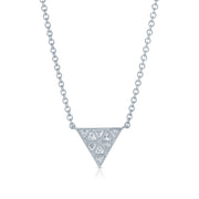 SMALL BEZELED TRILLION PENDANT