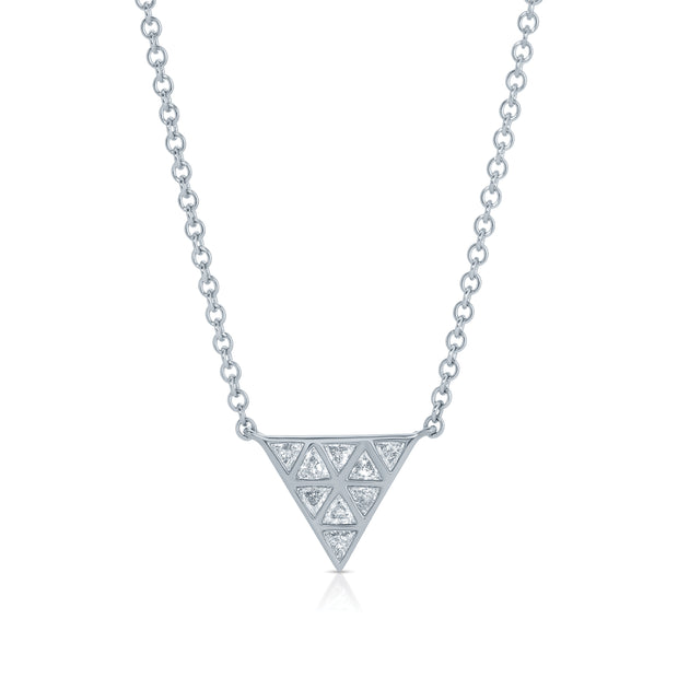 SMALL BEZELED TRILLION PENDANT