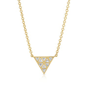 SMALL BEZELED TRILLION PENDANT