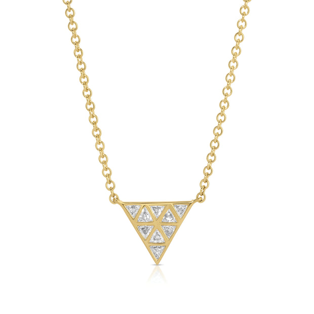SMALL BEZELED TRILLION PENDANT