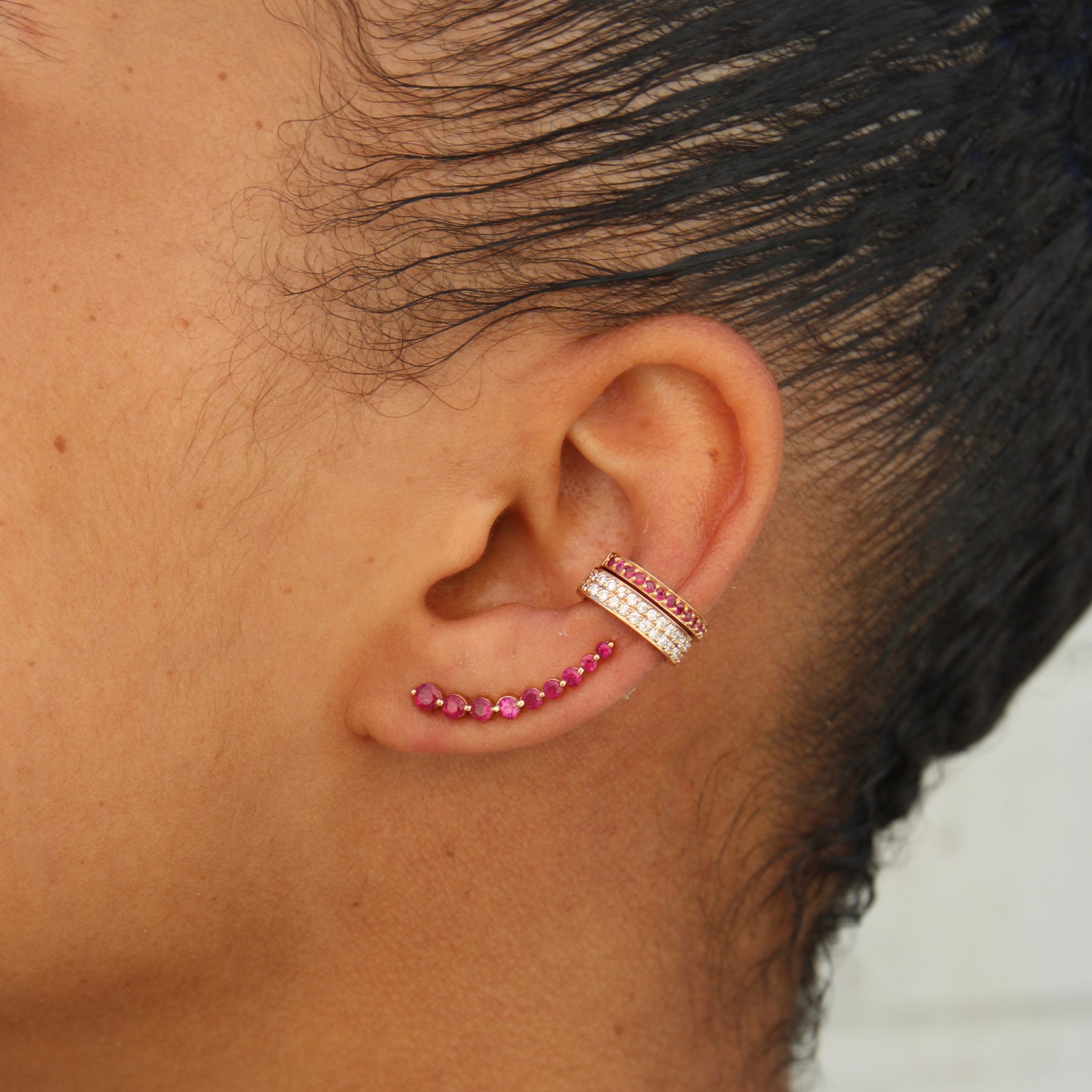 FLOATING RUBY EARRING – Anita Ko