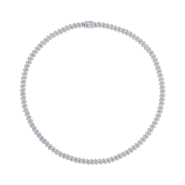 PAVE DIAMOND COIL CHOKER