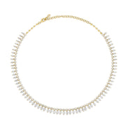 ROUND AND MARQUISE DIAMOND SHAKER NECKLACE